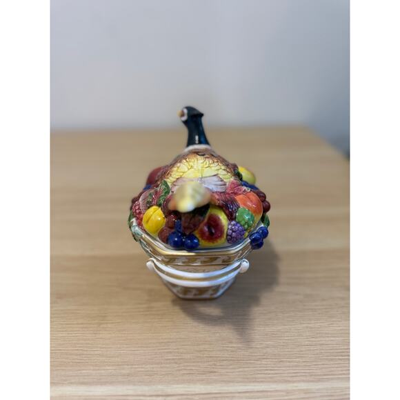 Fitz and Floyd Venezia Autumn Bounty Pheasant Tureen VINTAGE - Picture 5 of 8